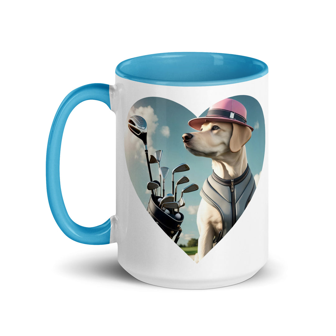 Mug with Color Inside-Labrador Retriever Golfer V23