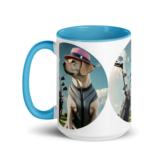 Mug with Color Inside-Labrador Retriever Golfer V24