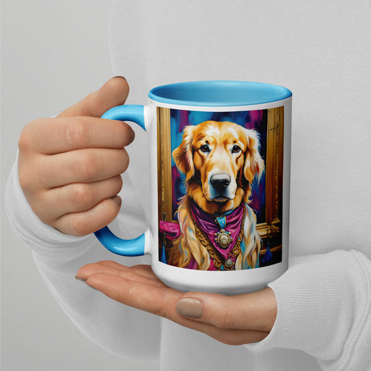 Golden Retriever- Mug with Color Inside V4