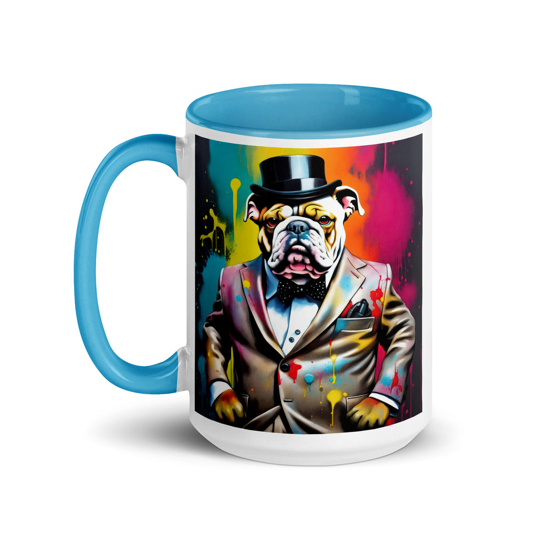 Bulldog- Mug with Color Inside v4