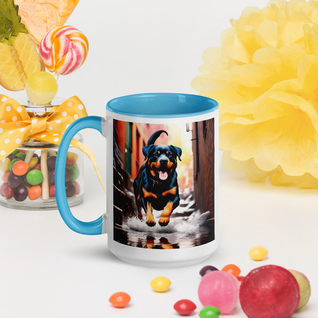 Rottweiler- Mug with Color Inside v4