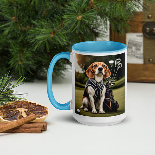 Beagle Golfer- Mug with Color Inside