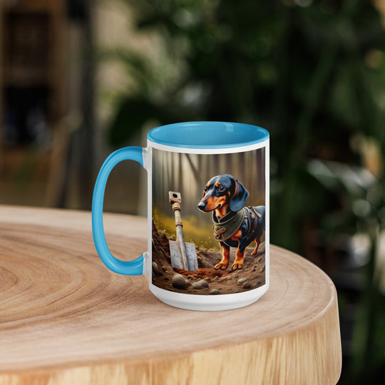 Dachshund- Mug with Color Inside v2