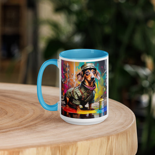 Dachshund- Mug with Color Inside v5