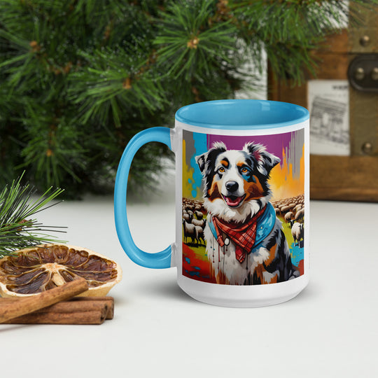 Australian Shepherd- Mug with Color Inside v3