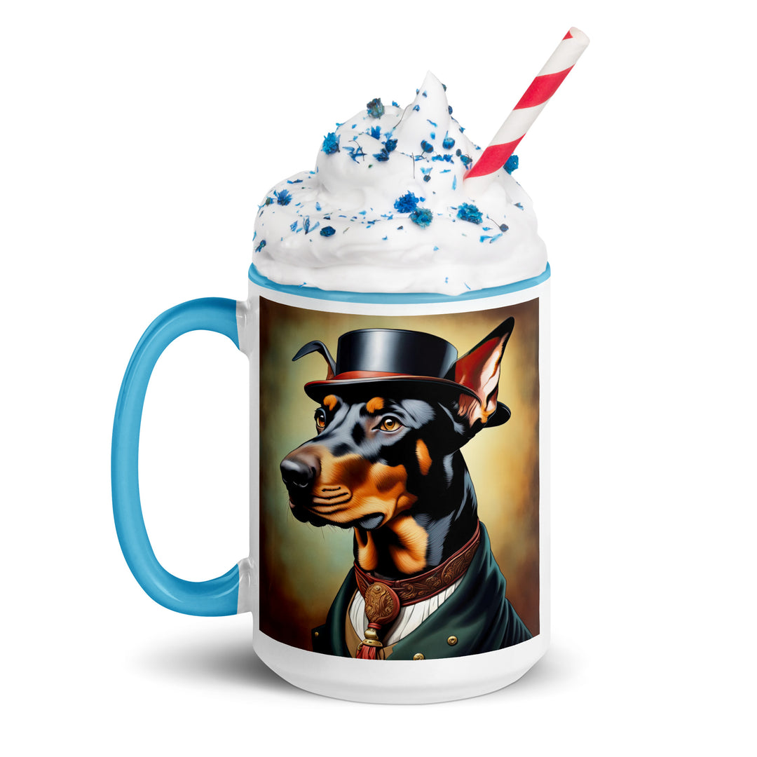 Doberman Pinscher- Mug with Color Inside v3