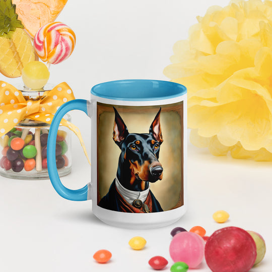 Doberman Pinscher- Mug with Color Inside v4