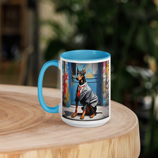 Doberman Pinscher- Mug with Color Inside v5