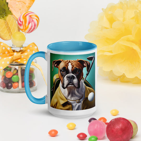 Boxer Golfer- Mug with Color Inside