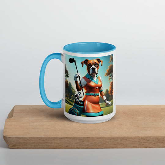 Boxer Golfer- Mug with Color Inside v4