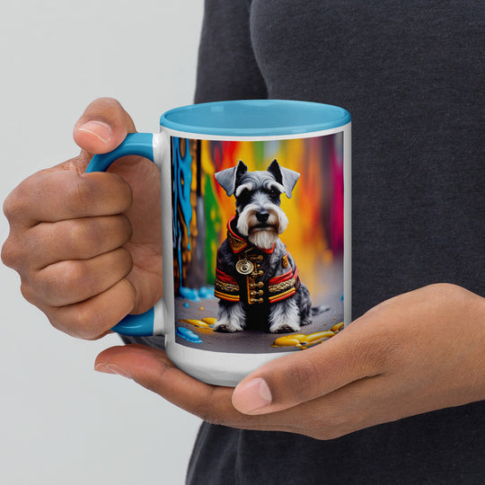 Miniature Schnauzer- Mug with Color Inside v2