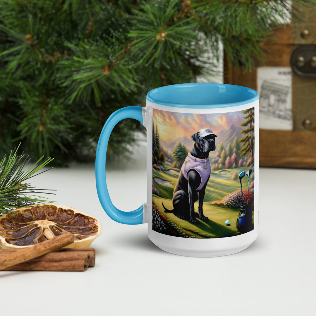 Cane Corso Golfer- Mug with Color Inside v2