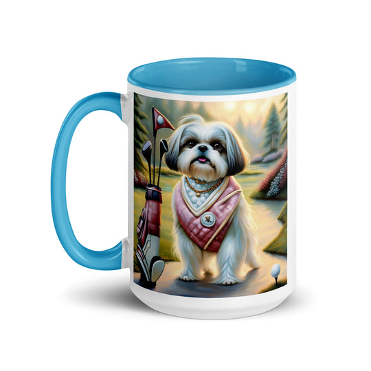 Shih Tzu Golfer- Mug with Color Inside