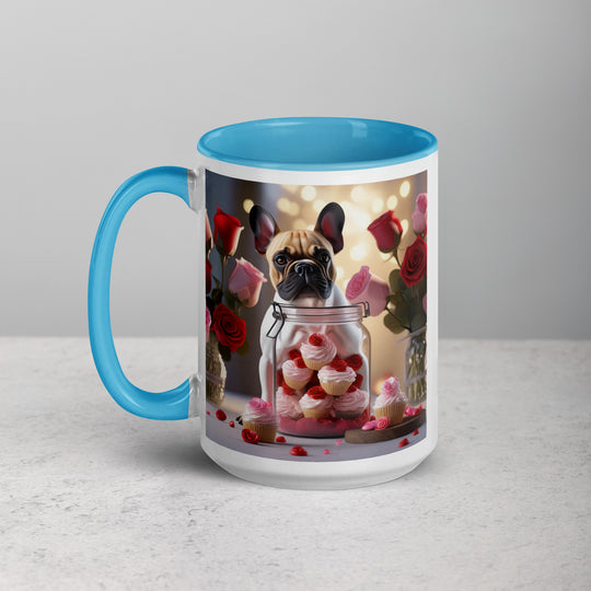 French Bulldog Romantic- Mug with Color Inside v2