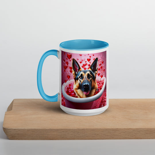 German Shepherd Romantic- Mug with Color Inside