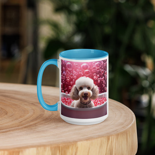 Poodle Romantic- Mug with Color Inside