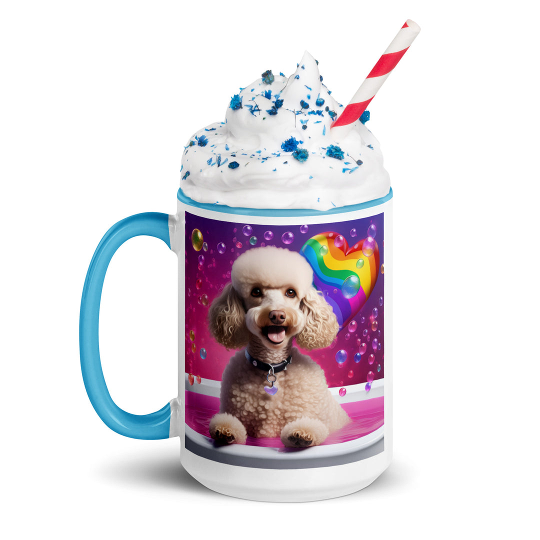 Poodle Romantic- Mug with Color Inside v2