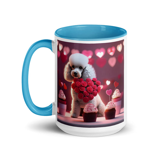 Poodle Romantic- Mug with Color Inside v3