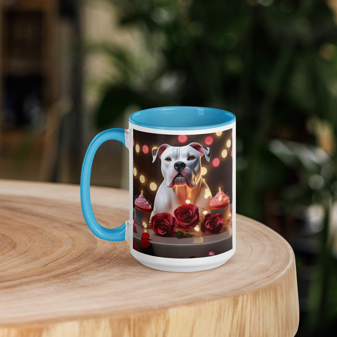 American Bulldog Romantic- Mug with Color Inside v2