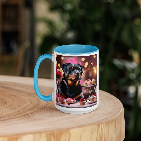 Rottweiler Romantic- Mug with Color Inside