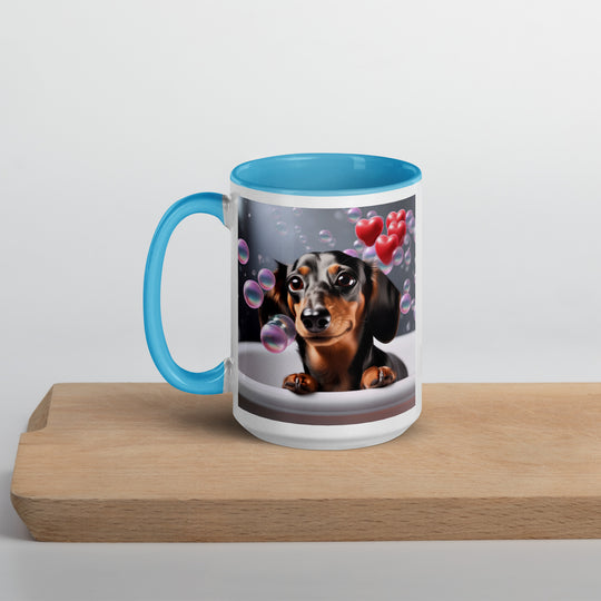 Dachshund Romantic- Mug with Color Inside