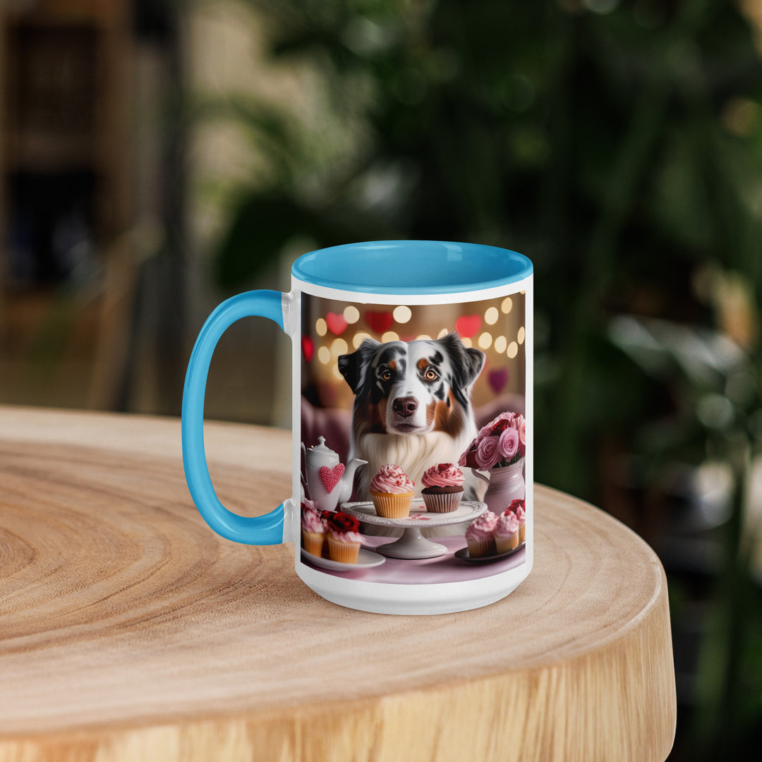 Australian Shepherd Romantic- Mug with Color Inside