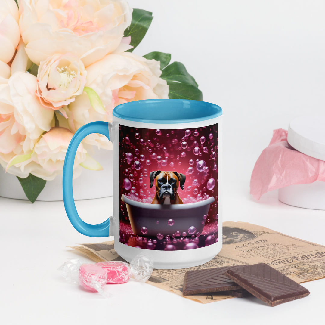 Boxer Romantic- Mug with Color Inside