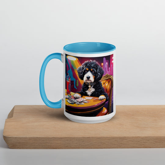 Bernedoodle General- Mug with Color Inside v14