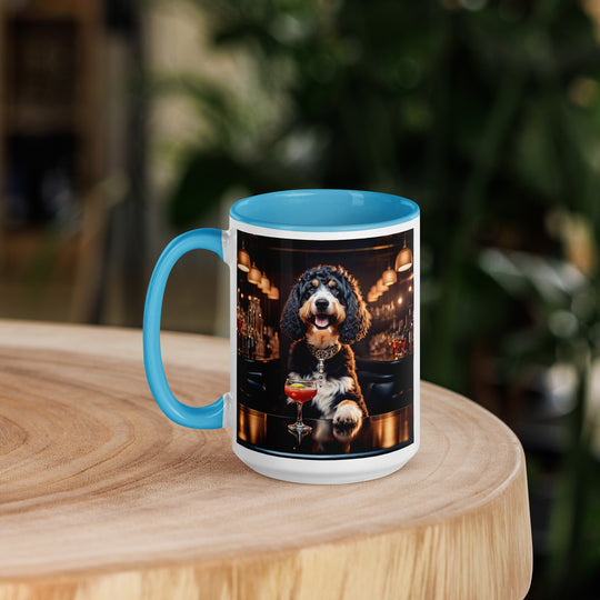 Bernedoodle General- Mug with Color Inside v15