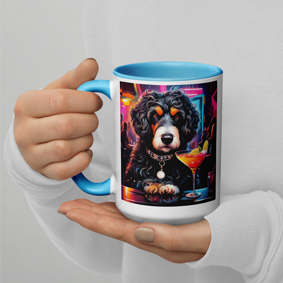 Bernedoodle General- Mug with Color Inside v16