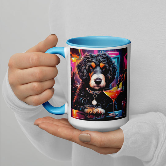 Bernedoodle General- Mug with Color Inside v16