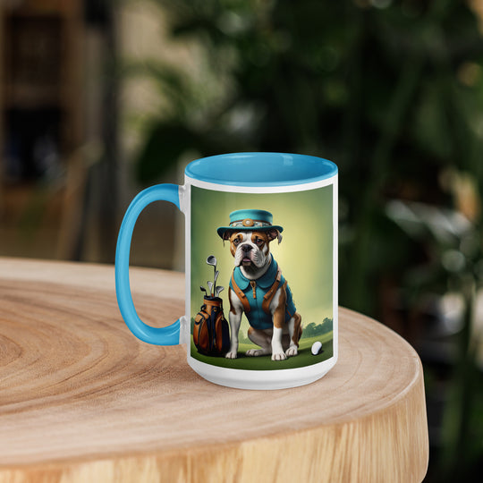 Catahoula Bulldog Golfer- Mug with Color Inside v3