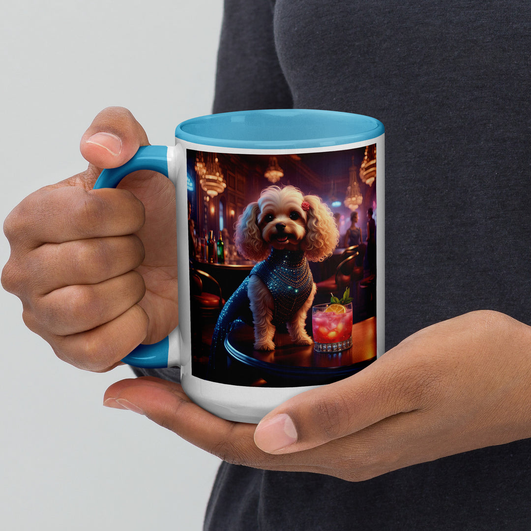 Cavapoo General- Mug with Color Inside v22