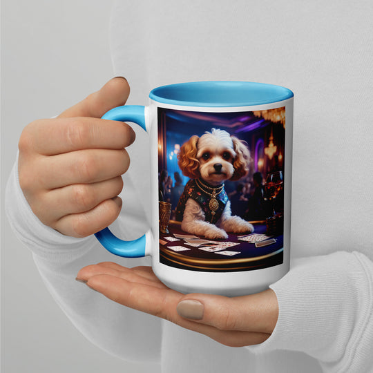 Cavapoo General- Mug with Color Inside v29