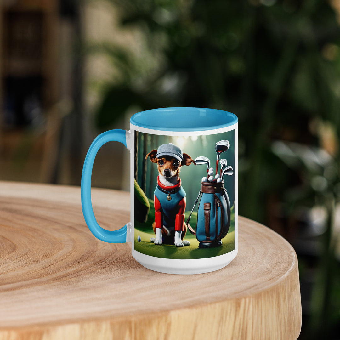 Chiweenie Golfer- Mug with Color Inside