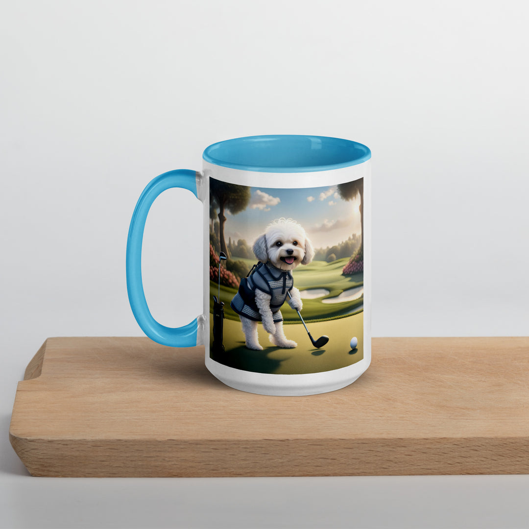 Maltipoo Golfer- Mug with Color Inside