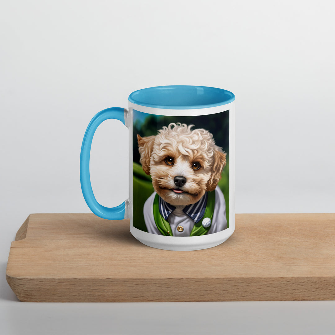 Maltipoo Golfer- Mug with Color Inside v2