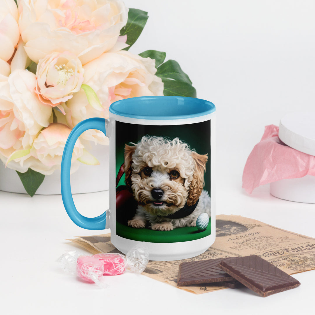 Maltipoo Golfer- Mug with Color Inside v3