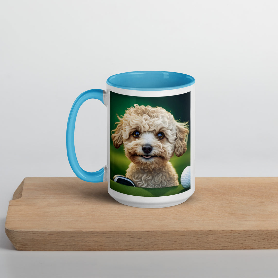 Maltipoo Golfer- Mug with Color Inside v6