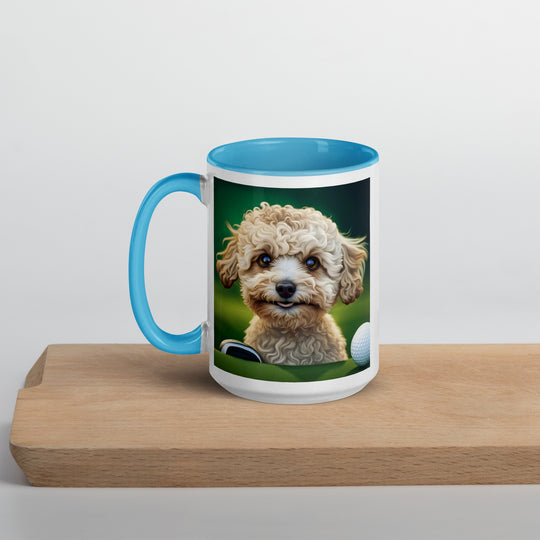 Maltipoo Golfer- Mug with Color Inside v6