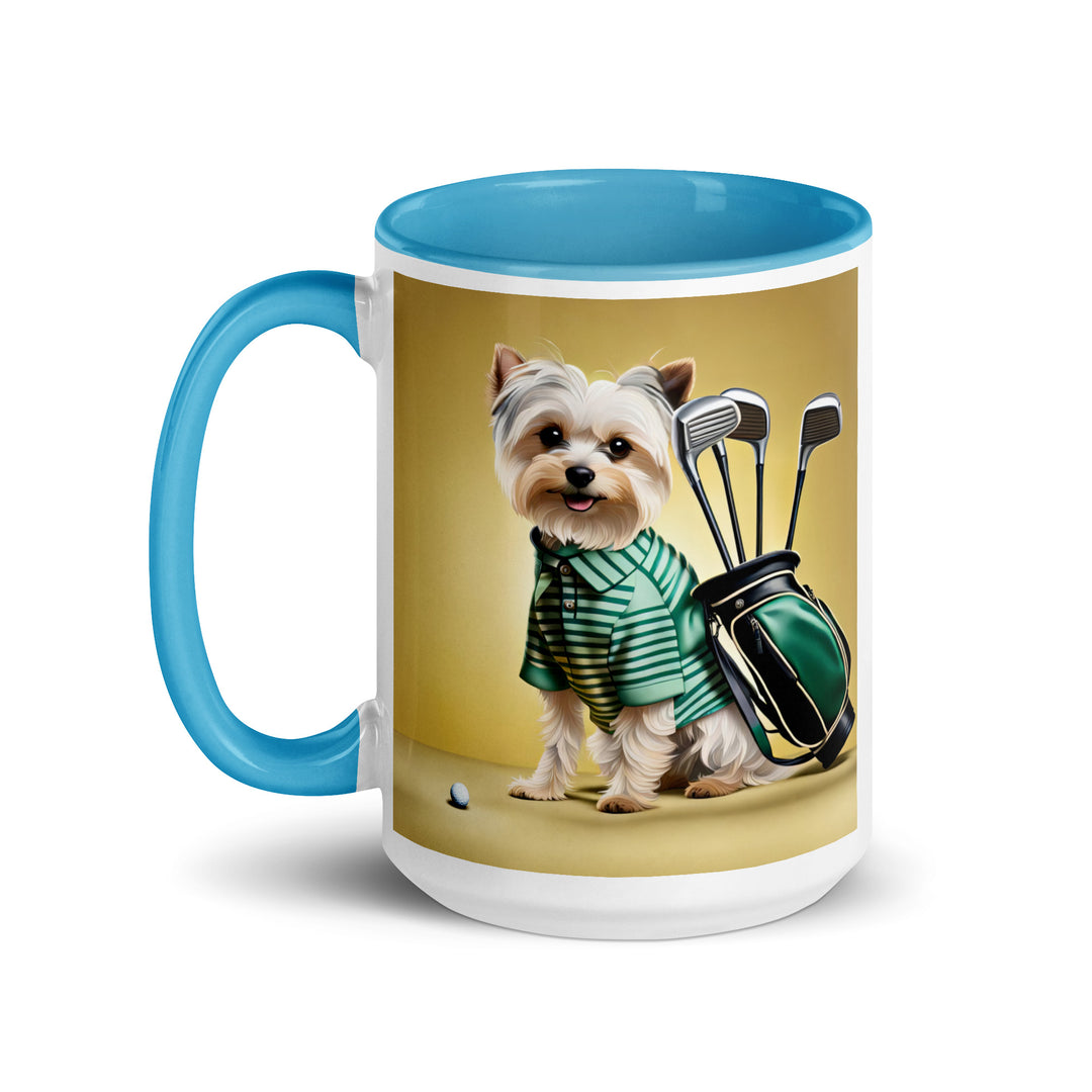 Morkie Golfer- Mug with Color Inside