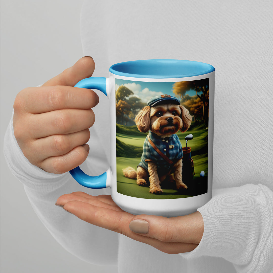 Pekapoo Golfer- Mug with Color Inside