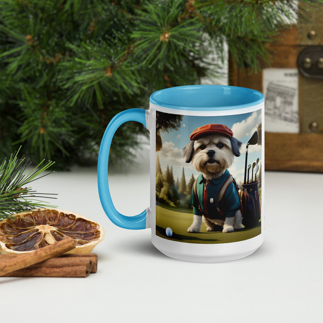 Pekapoo Golfer- Mug with Color Inside v3