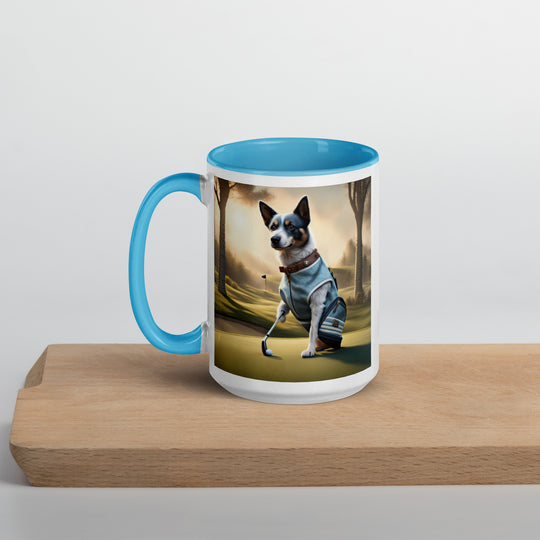 Texas Heeler Golfer- Mug with Color Inside v2