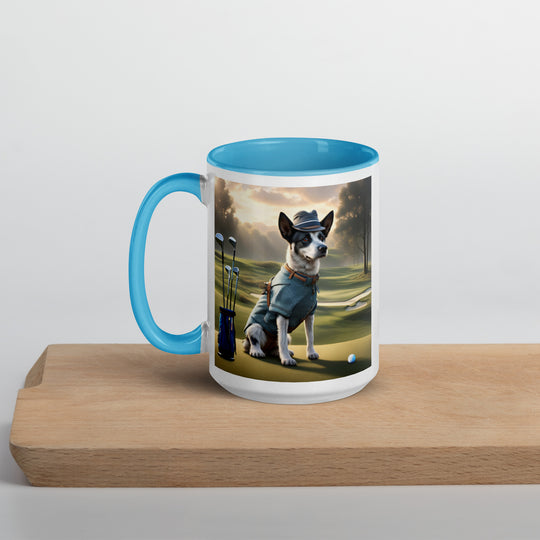 Texas Heeler Golfer- Mug with Color Inside v8