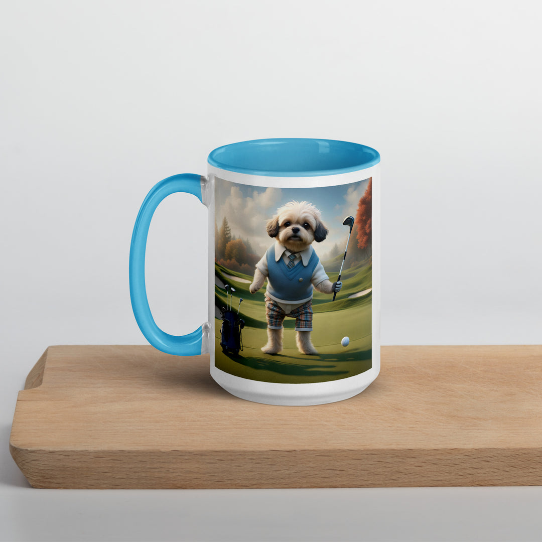 Pugapoo Golfer- Mug with Color Inside