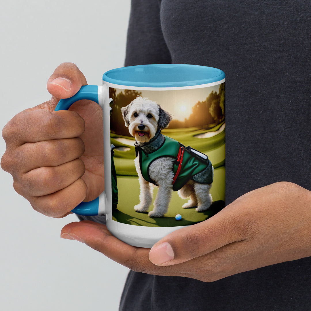 Schnoodle Golfer- Mug with Color Inside v4