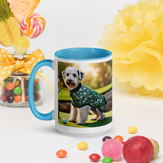 Schnoodle Golfer- Mug with Color Inside v5