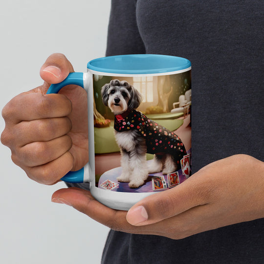 Schnoodle Golfer- Mug with Color Inside v7