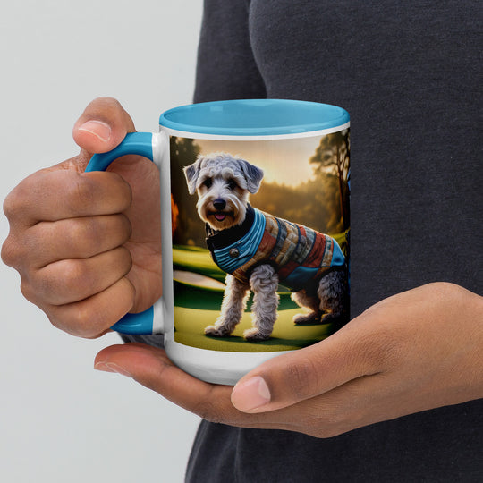 Schnoodle Golfer- Mug with Color Inside v9